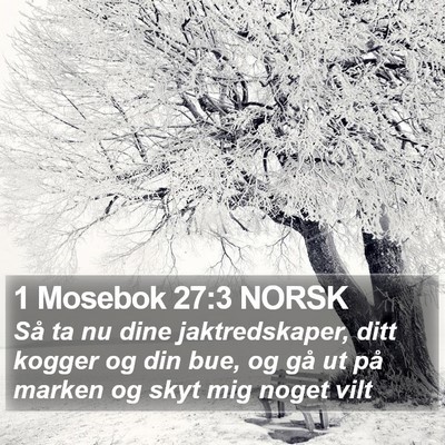 1 Mosebok 27:3 NORSK Bible Verse Image
