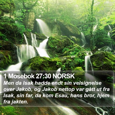 1 Mosebok 27:30 NORSK Bible Verse Image