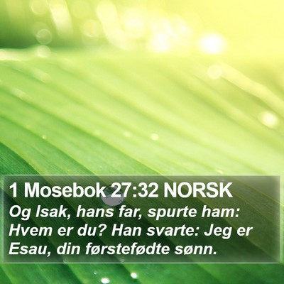 1 Mosebok 27:32 NORSK Bible Verse Image