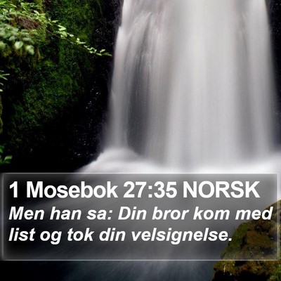 1 Mosebok 27:35 NORSK Bible Verse Image