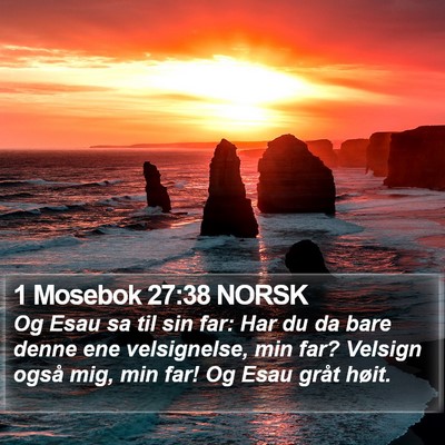 1 Mosebok 27:38 NORSK Bible Verse Image
