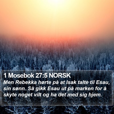 1 Mosebok 27:5 NORSK Bible Verse Image