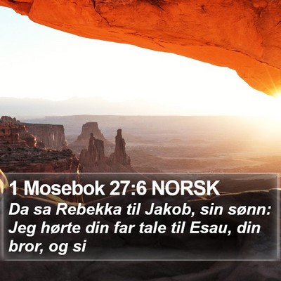 1 Mosebok 27:6 NORSK Bible Verse Image
