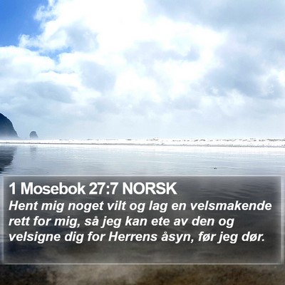 1 Mosebok 27:7 NORSK Bible Verse Image