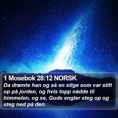 1 Mosebok 28:12 NORSK Bible Verse Image