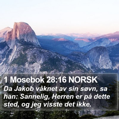 1 Mosebok 28:16 NORSK Bible Verse Image
