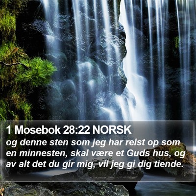1 Mosebok 28:22 NORSK Bible Verse Image