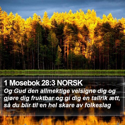 1 Mosebok 28:3 NORSK Bible Verse Image