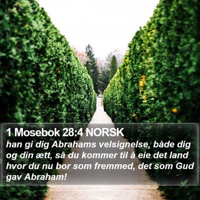 1 Mosebok 28:4 NORSK Bible Verse Image