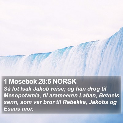1 Mosebok 28:5 NORSK Bible Verse Image