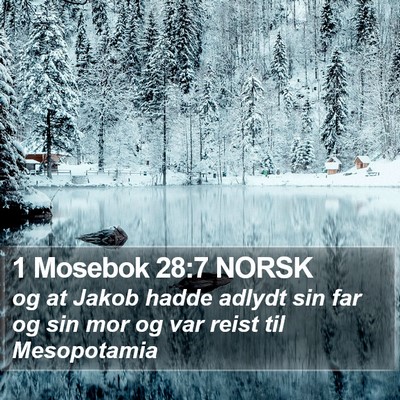 1 Mosebok 28:7 NORSK Bible Verse Image