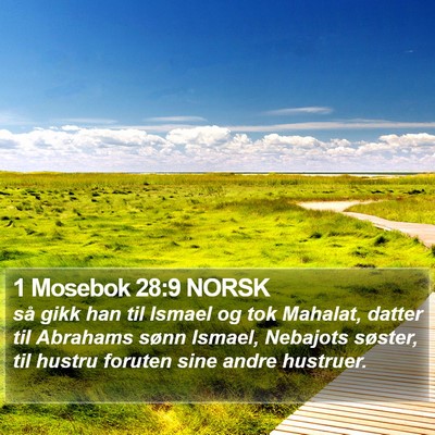 1 Mosebok 28:9 NORSK Bible Verse Image