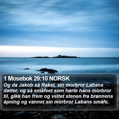 1 Mosebok 29:10 NORSK Bible Verse Image