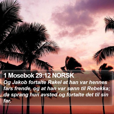 1 Mosebok 29:12 NORSK Bible Verse Image