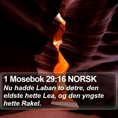 1 Mosebok 29:16 NORSK Bible Verse Image