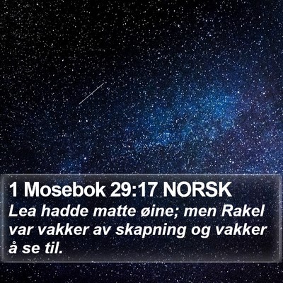 1 Mosebok 29:17 NORSK Bible Verse Image