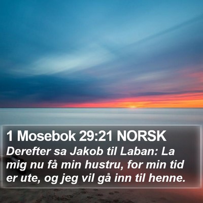 1 Mosebok 29:21 NORSK Bible Verse Image