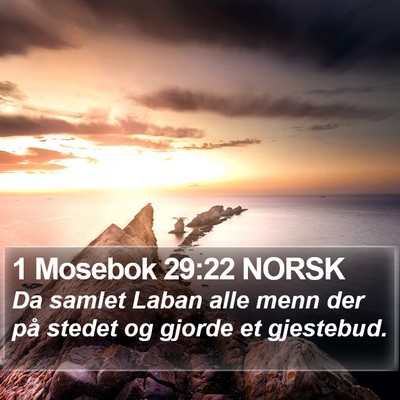 1 Mosebok 29:22 NORSK Bible Verse Image