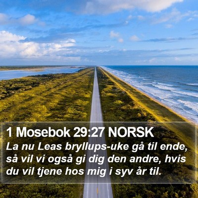 1 Mosebok 29:27 NORSK Bible Verse Image
