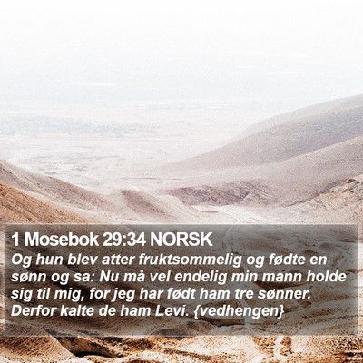 1 Mosebok 29:34 NORSK Bible Verse Image