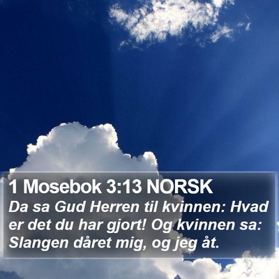1 Mosebok 3:13 NORSK Bible Verse Image