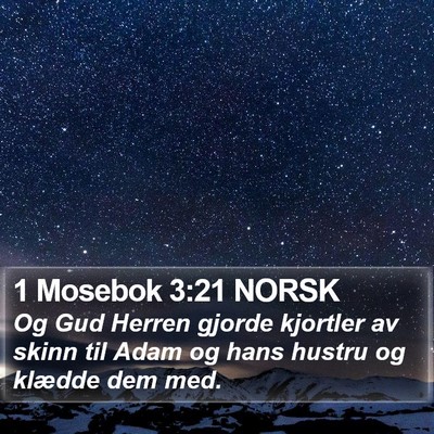 1 Mosebok 3:21 NORSK Bible Verse Image