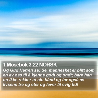 1 Mosebok 3:22 NORSK Bible Verse Image
