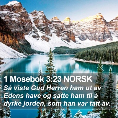 1 Mosebok 3:23 NORSK Bible Verse Image