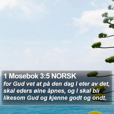 1 Mosebok 3:5 NORSK Bible Verse Image
