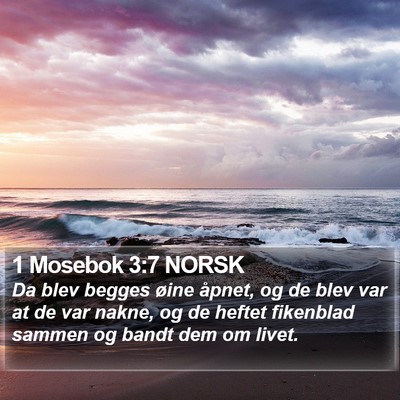 1 Mosebok 3:7 NORSK Bible Verse Image