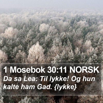 1 Mosebok 30:11 NORSK Bible Verse Image