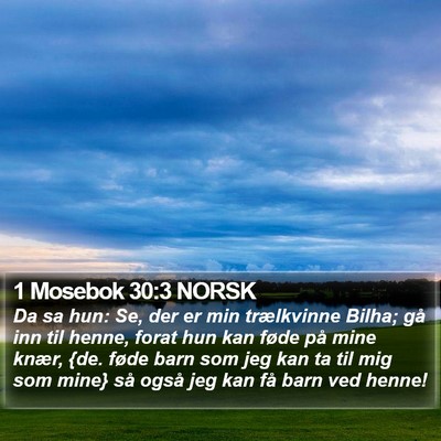 1 Mosebok 30:3 NORSK Bible Verse Image