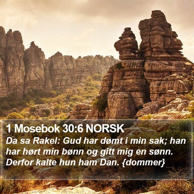 1 Mosebok 30:6 NORSK Bible Verse Image