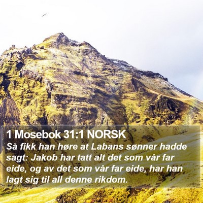 1 Mosebok 31:1 NORSK Bible Verse Image
