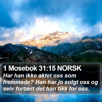 1 Mosebok 31:15 NORSK Bible Verse Image