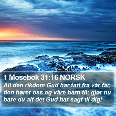1 Mosebok 31:16 NORSK Bible Verse Image