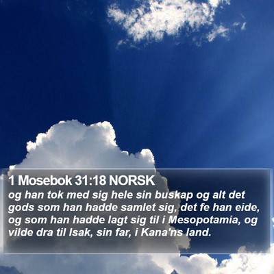 1 Mosebok 31:18 NORSK Bible Verse Image
