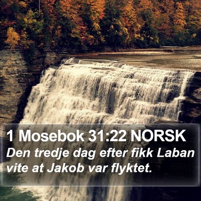 1 Mosebok 31:22 NORSK Bible Verse Image