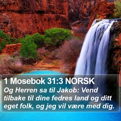 1 Mosebok 31:3 NORSK Bible Verse Image