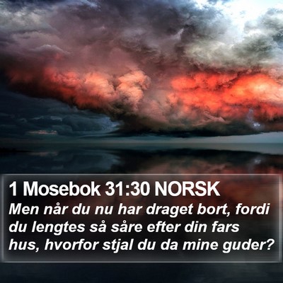 1 Mosebok 31:30 NORSK Bible Verse Image