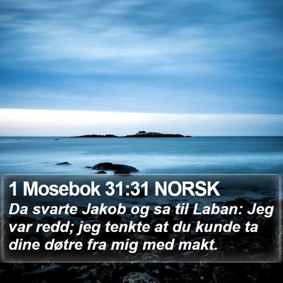 1 Mosebok 31:31 NORSK Bible Verse Image