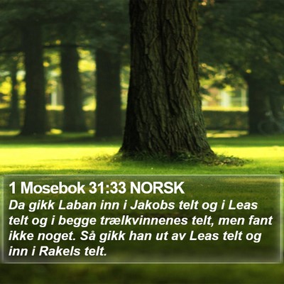 1 Mosebok 31:33 NORSK Bible Verse Image