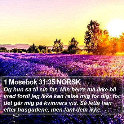 1 Mosebok 31:35 NORSK Bible Verse Image