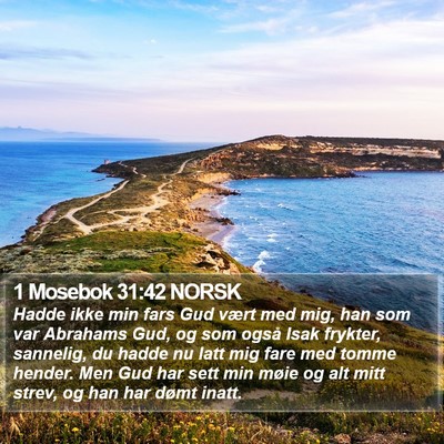 1 Mosebok 31:42 NORSK Bible Verse Image