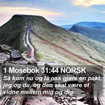 1 Mosebok 31:44 NORSK Bible Verse Image