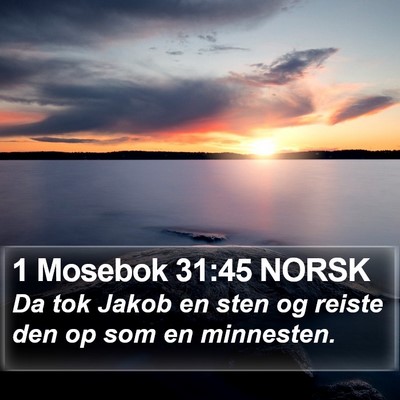 1 Mosebok 31:45 NORSK Bible Verse Image