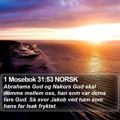 1 Mosebok 31:53 NORSK Bible Verse Image