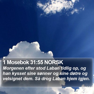 1 Mosebok 31:55 NORSK Bible Verse Image