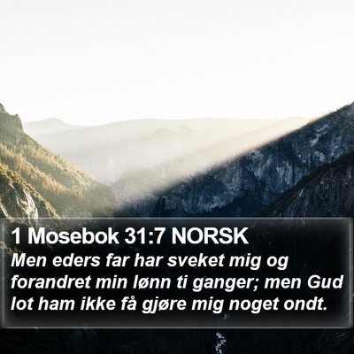 1 Mosebok 31:7 NORSK Bible Verse Image