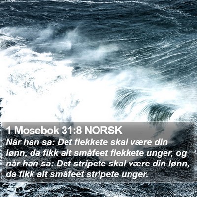 1 Mosebok 31:8 NORSK Bible Verse Image